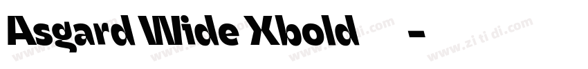 Asgard Wide Xbold字体字体转换